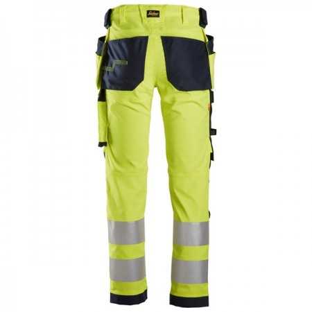6243 Pantalon en tissu extensible avec poches holster, haute visibilité, Classe 2