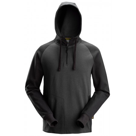 Sweat à capuche bicolore demi-zippé Snickers Workwear 2842